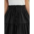 thumbnail image 3 of Women Long Skirt Summer Pleated Elastic High Waisted Boho Casual Maxi Dress, 3 of 3