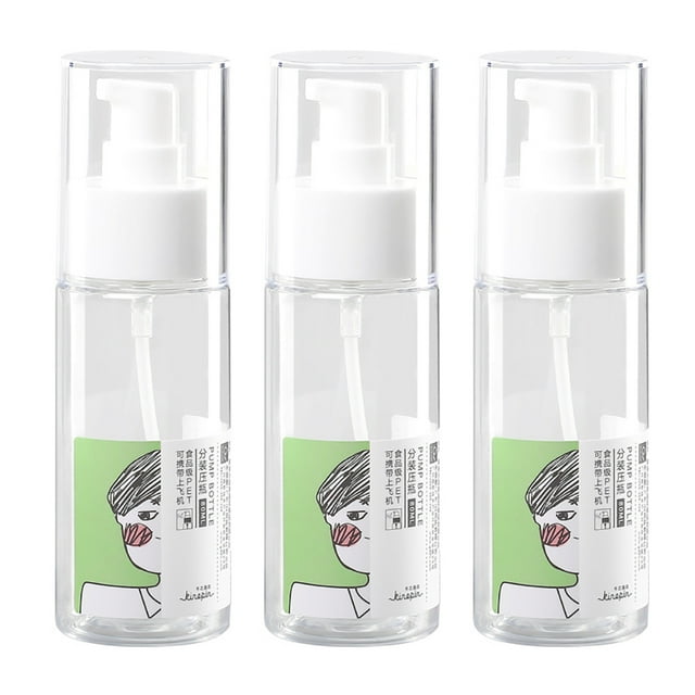 3pcs Refillable Bottles Bathroom Essential Oil Empty Travel Portable Transparent