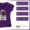 thumbnail image 6 of Am I Puggin You Women's V-Neck T-shirt Funny Pug Puppy Dad Dog Mom Pet Lover Life, 6 of 7