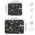 thumbnail image 3 of Dish Drying Mat Flower on Black Kitchen Mats Microfiber Counter Absorbent Dish Pad Drainer Rack 16"x18", 3 of 7
