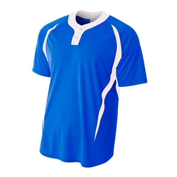 A4 2-Button Color Block Henley