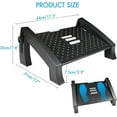thumbnail image 2 of Under Desk Footrest with Massage Surface Ergonomic 6 Height Position Adjustable Foot Stool with Firm Non-Slip Legs for Home Office, 2 of 6