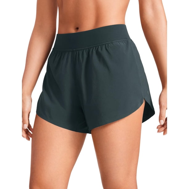 Shorts CRZ YOGA cintura media 4" ligero con abertura alta XL