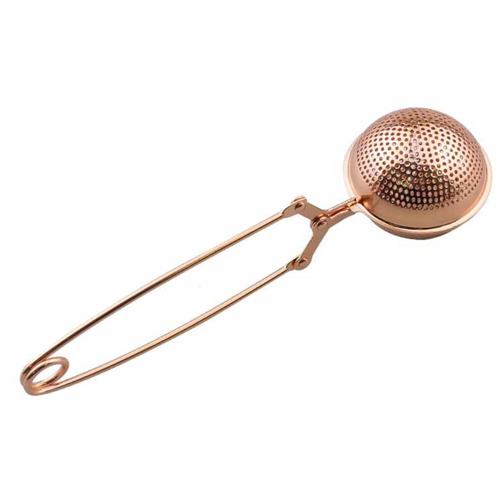 Stainless Steel 65mm Dia Snap Handle Sphere Mesh Tea Ball Infuser Spice Strainer
