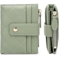 thumbnail image 1 of Small Wallet for Women,Leather Bifold Card Holder Ladies Wallets RFID Blocking Wallets Zipper Coin Pocket with ID Window(green), 1 of 42