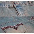 thumbnail image 3 of Men's Cotton Blend Denim Faded Wash Quality Relaxed Fit Casual Jean Shorts (Khaki Tint, 48), 3 of 3