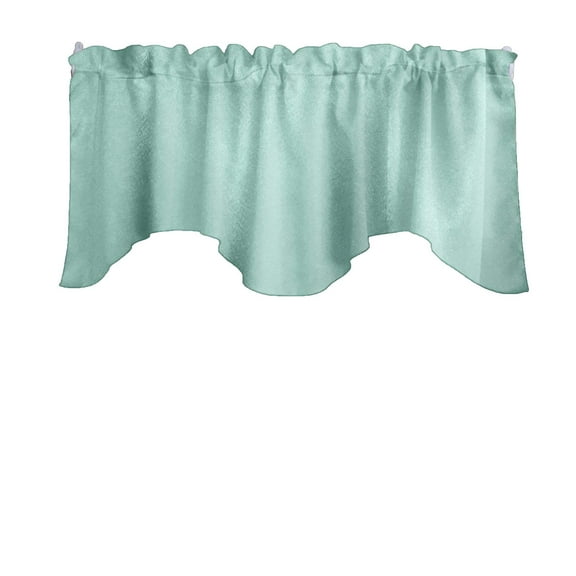 Shiny Satin Solid Scalloped Window Valance 58" Wide / 20" Tall