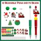 thumbnail image 4 of Bolígrafos con Cuentas para Navidad, Bolígrafos con Cuentas con 12 Espaciadores de Silicona con Forma de Papá para Material de Oficina Escolar para Navidad, 4 of 6