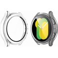 thumbnail image 1 of KOMI Hard Case Compatible with Samsung Galaxy Watch 5 Galaxy Watch 4 40mm with Screen Protector, HD Tempered Glass Screen Protector Cover Overall Protective Cover, 2 Pack, 1 of 5