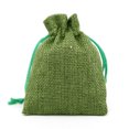 thumbnail image 1 of Monstrate Bolsas de lino Flexible, transpirable, a prueba de polvo, con cordón, bolsas de regalo, bolsas de embalaje, bolsa de almacenamiento, Almacenamiento y organización del hogar Verde 7*9cm, 1 of 6