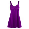 thumbnail image 4 of LIZUOJUN Under $ 8 Nightgowns For Women Sleepwear Lace Chemise Satin Negligee Nightie Bridal Wide Strap Sleep Shirt Sleeveless Ladies Gowns Purple,M, 4 of 4