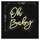 thumbnail image 5 of Letrero De Neón Oh Baby Para Boda, Luz Para Decoración De Pared, Alimentado Por USB Para Dormitorio, Fiesta De Cumpleaños, Hogar, 30cm X 28cm, 5 of 7