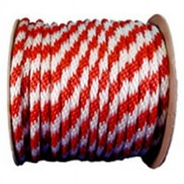 P7240S0200RWFR 0.63 in. x 200 ft. Red & White Solid Braid Polypropylene Rope