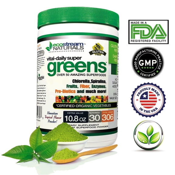 Vital Daily Natural Super Greens, Gluten & Dairy Free