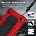 thumbnail image 6 of FIEWESEY Tablet Case for Lenovo Tab One (TB305FU) 8.7 inch Heavy Duty Shockproof Protection Cover with Shoulder Strap Kickstand for Lenovo Tab K9 8.7 inch 2025 (Model: TB305FU) / Tab One (RedBlack), 6 of 8