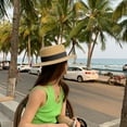 thumbnail image 5 of Btomtd Beach Hats,Beach Essentials,Flat Top Fodder Hat Women Summer Sun Hat Sun Hat Seaside Beach Hat, 5 of 6