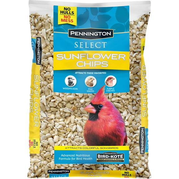 Pennington Select Sunflower Chips, Dry Wild Bird Food and Seed, 5 lb. Bag, 1 Pack