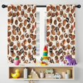 thumbnail image 5 of Blackout Kids Curtains,Beige Footballs and Numbers Pattern Childrens Insulated Curtains Set Of 2,Bedroom Essentials,Toddler Room Decor 42"x54", 5 of 5