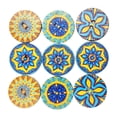 thumbnail image 1 of 100 Decorative Flatback Flower Wooden Buttons for DIY Cradle Making Sewing Decor Blue Series, 1 of 7