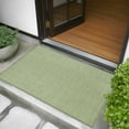 thumbnail image 5 of Green 2x3 Door Mat Rug, Farmhouse Burlap Solid Green Color Modern Linen Texture Non-Skid Rubber Backing Large Rectangle Rugs - Living Room Bedroom Home Office, Indoor Floor Mat Carpets Washable Rug, 5 of 9