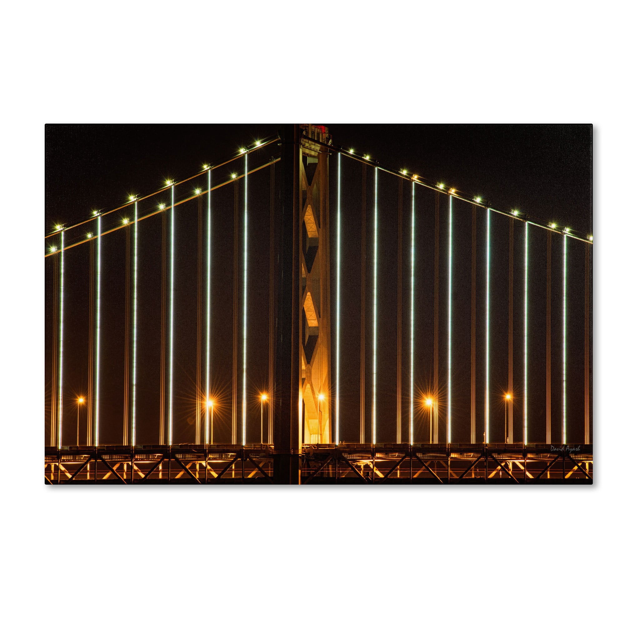 Trademark Fine Art "Bay Bridge - San Francisco" Canvas Art by David Ayash