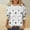 White, variant on Dasayo Blue Tops for Women Trendy Summer 3/4 Sleeve Crewneck Graphic Prints Blouses Womens Sweatshirt L