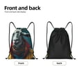 thumbnail image 2 of Yiaed Surrealist Goat Print Drawstring Bags Drawstring Backpack Bulk String Back Pack Gym Sport Bag-Medium, 2 of 5