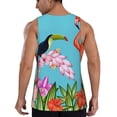 thumbnail image 2 of Sigee Tropical Jungle Flamingo for Men's Workout Tank Top, Athletic Gym Sleeveless Shirt - Quick Dry, Lightweight, Breathable, 2 of 9