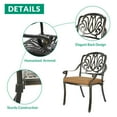 thumbnail image 4 of VIVIJASON 9-Piece Outdoor Furniture Dining Set for 8, All-Weather Cast Aluminum Patio Table and Chairs Set with 8 Cushioned Chairs, 64" Large Square Dining Table and Umbrella Hole for Deck Lawn Khaki, 4 of 7