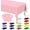 Pink, variant on 4 PCS Plastic Table Cloth Disposable, 54 x 108 Inches Pink Tablecloth, Plastic Table Cover Rectangle Tablecloth for Baby Shower Decorations and Wedding Party, Tablecloths of Leakproof Home Essentials