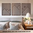 thumbnail image 2 of Wall Sculptures qmmp Modern Wood Set of 3 MDF Roble, 2 of 7