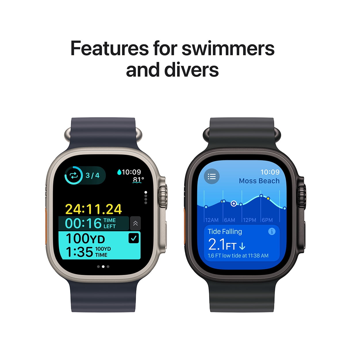 Apple Apple Watch Ultra 2 GPS + Cellular 49mm Black Titanium Case with Black Trail Loop - S/M