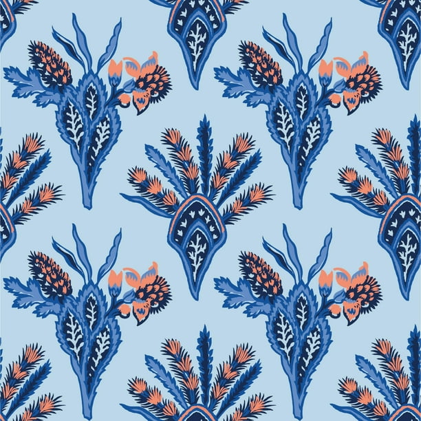 Drew Barrymore Flower Home Blue Cactus Peel & Stick Wallpaper