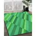 thumbnail image 3 of Ahgly Company Machine Washable Indoor Rectangle Transitional Neon Green Area Rugs, 2' x 5', 3 of 7