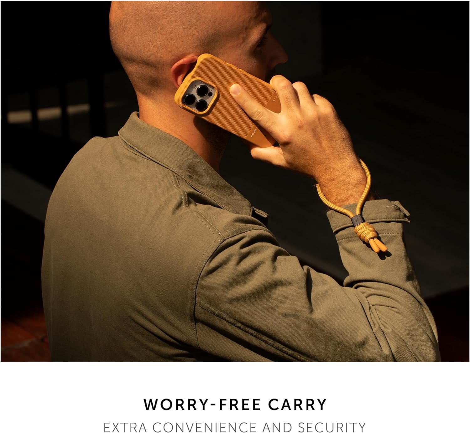 Native Union City Grip – 1 Piece Adjustable & Detachable Wrist Strap Lanyard for Smartphones(Kraft)