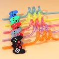 thumbnail image 5 of Controlador de juego reutilizable de 8 piezas y 26cm, Pajita helicoidal de plástico, consola de juegos de paja, decoración de fiesta de cumpleaños para niños（navy blue 8pcs4, 5 of 5