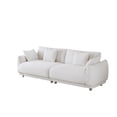 thumbnail image 5 of Tookss 86.6 Inch Teddy Wool Sofa, with 4 Throw Pillows, Hardware Feet,Solid Wood Frame, Mid Century Comfortable Couche for Apartment, 5 of 7