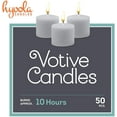 thumbnail image 5 of Hyoola Unscented 10 Hour White Votive Candles, Paraffin Wax with Cotton Wicks, 50-Pack, 5 of 7