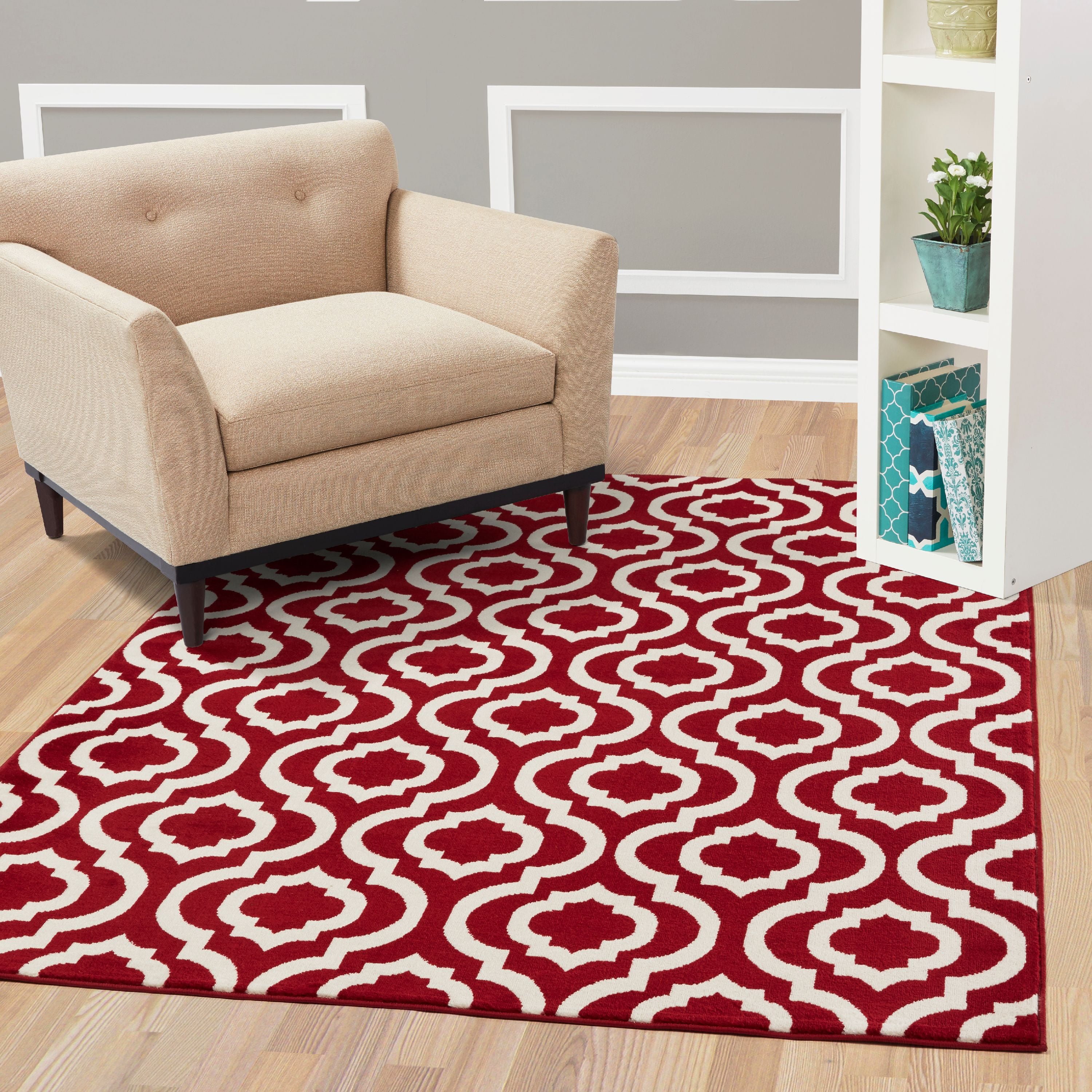 Diagona Designs Contemporary Geometric Moroccan Trellis Design Area Rug