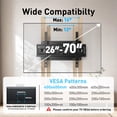 thumbnail image 3 of MountFTV Full Motion Swivel TV Wall Mount Bracket for 26-70 inch Flat Curved TVs, Hold up to 99 lbs,Max 400x400mm, Fits 12″/16″ Wood Studs with Articulating Dual Arms, 3 of 11