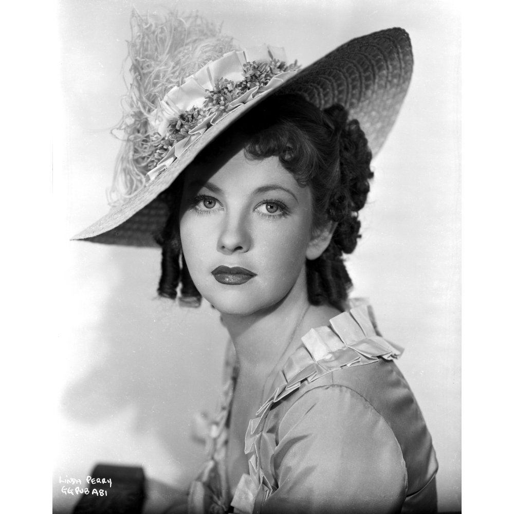 Linda Perry on a Hat Portrait with White Background Photo Print (8 x 10