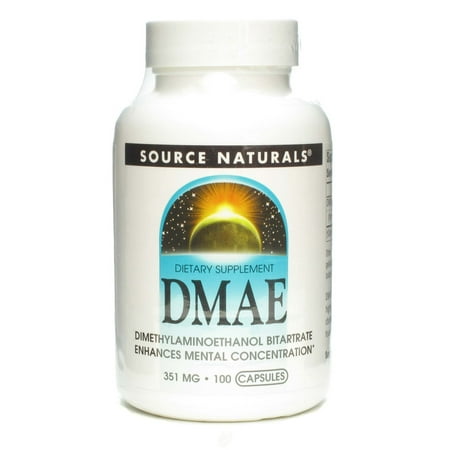 Source Naturals DMAE 351mg 100 cap, Pack of 2
