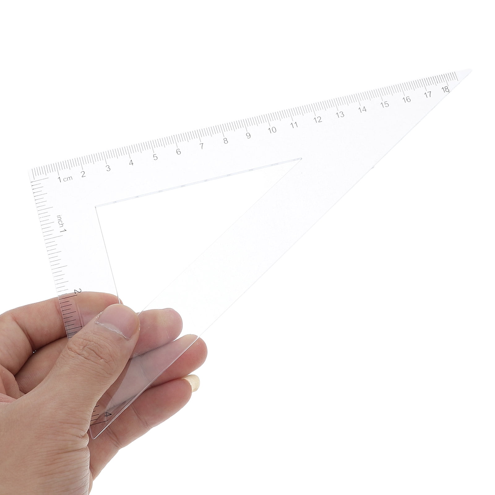 8 Pcs Clear Plastic Ruler Rulers Math Spiral High-strength Student Transparent