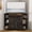Rustic Oak, variant on Corner TV Stand for 55 Inch TV, 45" Corner TV Console with Storage, Farmhouse Corner TV Cabinet with Cable Management&LED Lights for Bedroom/Living Room, White