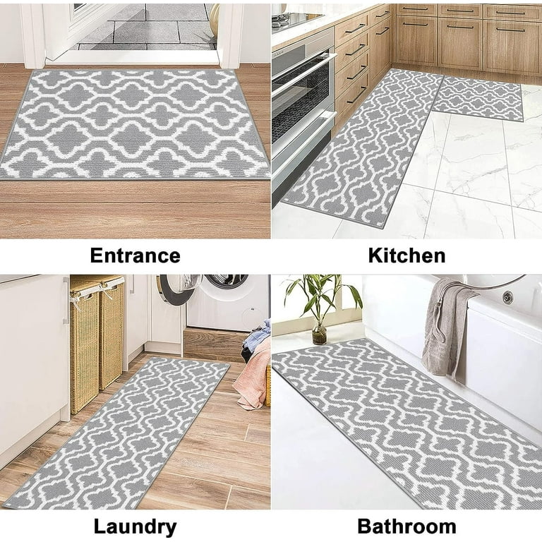  Kitchen Rug Sets 3 Piece with Runner,Farmhouse Kitchen Runner  Rugs Non Skid Washable,Waterproof Kitchen Rugs and Mats,Washable Kitchen  Rugs for Bathroom Entryway Indoor Front Door Laundry : Home & Kitchen