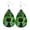 Day Green Drop, variant on Women Fashion ST. Patrick's Day Green Drop Shape Printing Earrings Ear Studs