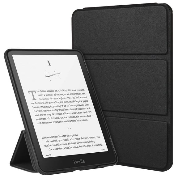 ELEHOLD Kindle Case for 7 Inch Kindle Paperwhite 12th generation 2024 Release,Slim Shockproof Corner Lightweight Magnetic Kickstand Flip Cover with Auto Sleep/Wake,Black