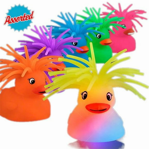 Blinkee 1090010 Flashing Crazy Hair Puffer Duck - Pack of 6