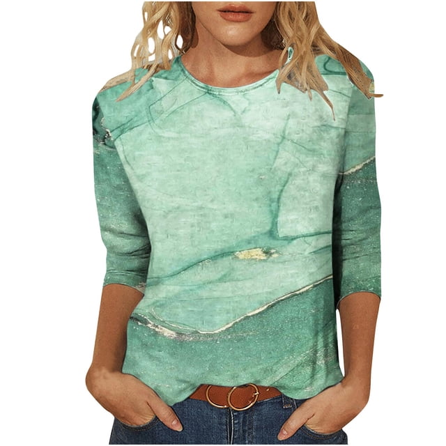 Chandails en Molleton Décontractés à Manches Longues pour Femmes Col Rond Vintage Tendance Tunique Imprimée