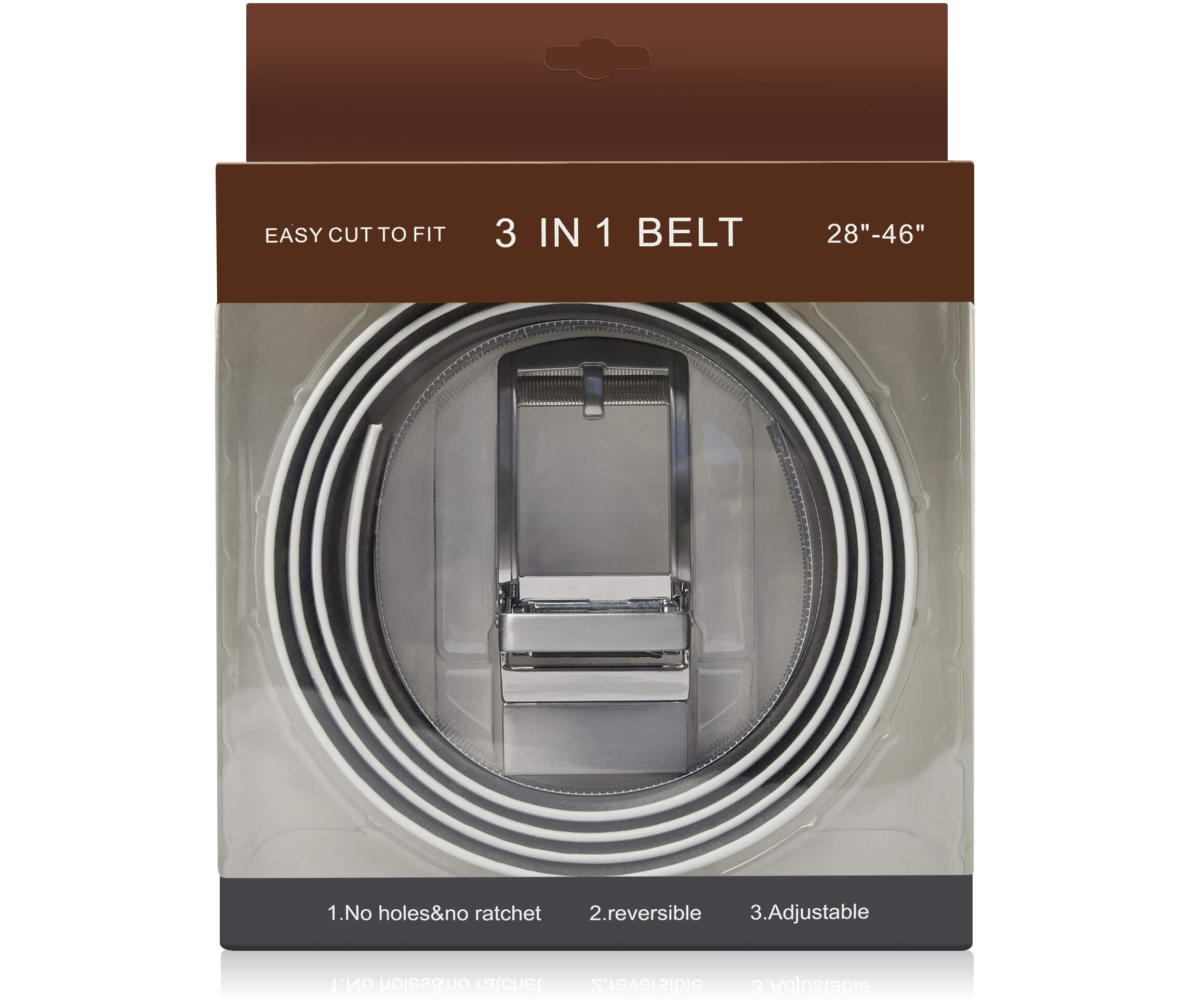 Ratchet Mens Grey Belt Without Holes 46 / 115 cm - Gray | Capo Pelle